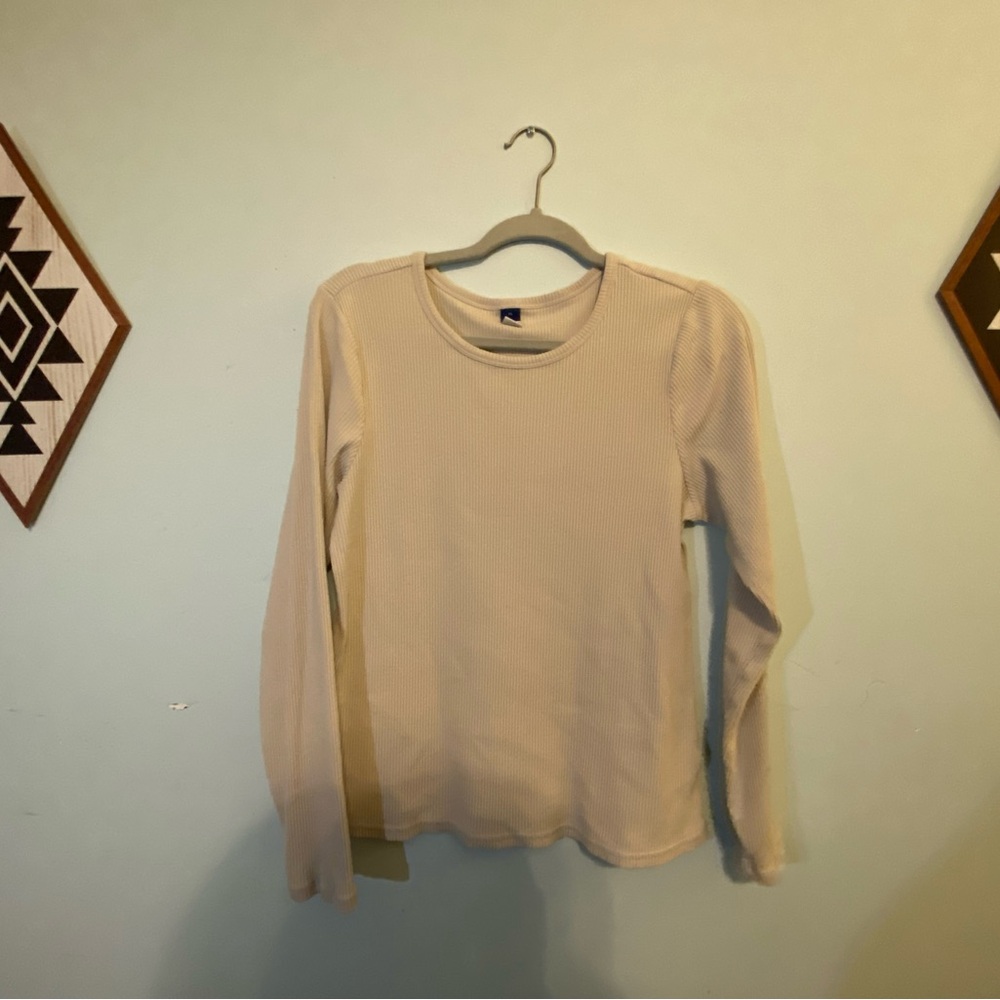 Old Navy Tan Fitted Hoodie Sweatshirt